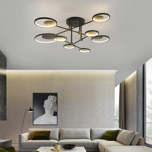 Modern LED Molecular Ceiling Light – Nordic Flush Mount Fixture for Living Room, Game Room & Contemporary Interiors