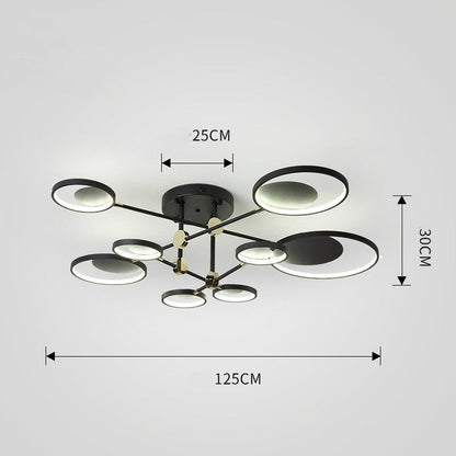 Modern LED Molecular Ceiling Light – Nordic Flush Mount Fixture for Living Room, Game Room & Contemporary Interiors