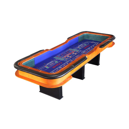 12-Foot Deluxe Casino Craps Table – Professional Gaming Table with Full Drink Rail & Padded Rails