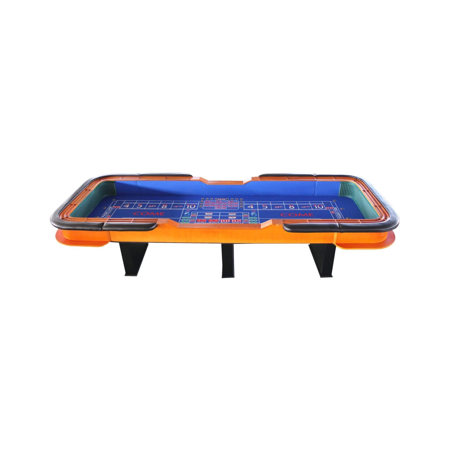 12-Foot Deluxe Casino Craps Table – Professional Gaming Table with Full Drink Rail & Padded Rails