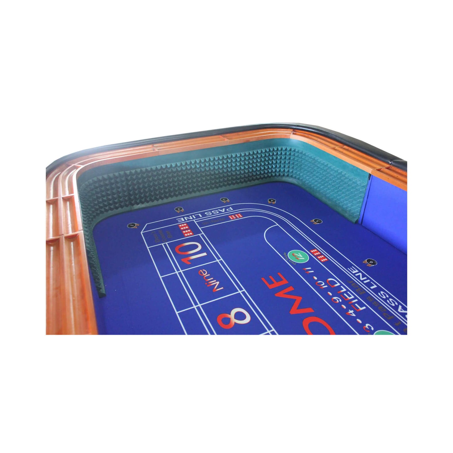 12-Foot Deluxe Casino Craps Table – Professional Gaming Table with Full Drink Rail & Padded Rails