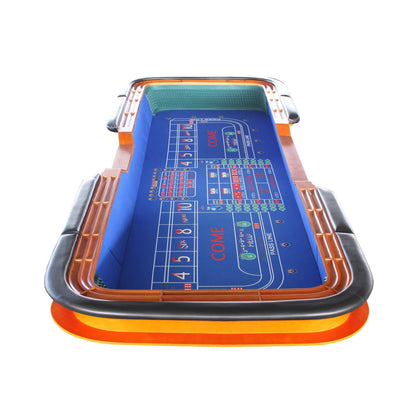 12-Foot Deluxe Casino Craps Table – Professional Gaming Table with Full Drink Rail & Padded Rails