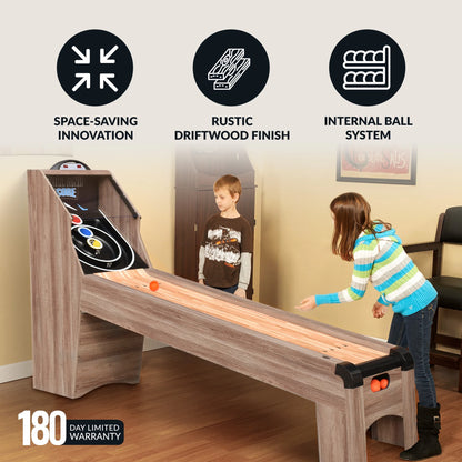 Shooting Star 9-Foot Roll Hop and Score Arcade Game Table