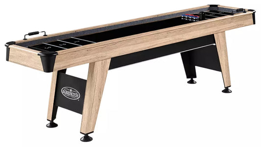 Barrington Wentworth 9′ Shuffleboard Table – Modern Industrial Home Game Room Table