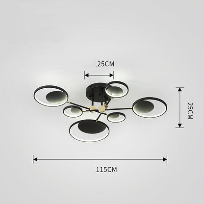 Modern LED Molecular Ceiling Light – Nordic Flush Mount Fixture for Living Room, Game Room & Contemporary Interiors