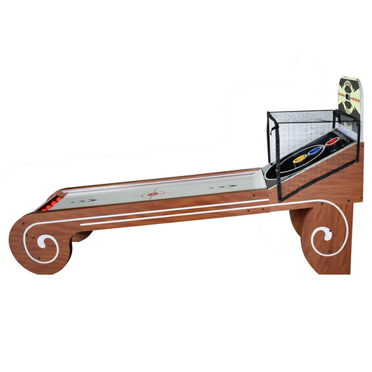 Boardwalk 8-Ft Arcade Ball Table for Family Game Rooms with LED Track Lighting, Scratch-Resistant Playfield