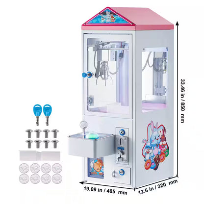Claw Machine 0-3 In. Jaw Diameter 0-5 In. Jaw Lifting Crane Prize Grabber Arcade Game Toys Grab-And-Win Machine