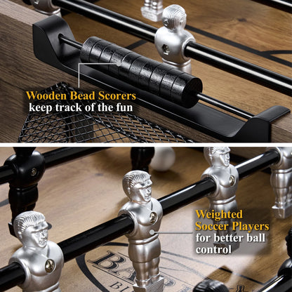 58” Coventry Foosball Table, Competition Size, Soccer, Accessories Included by