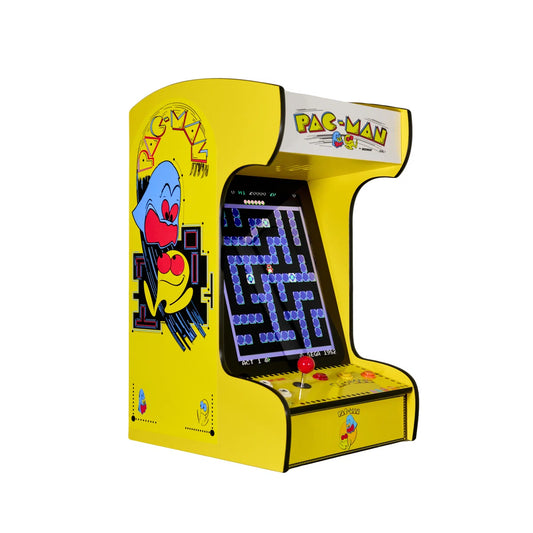 Docs & Pies 412-in-1 Retro Tabletop Arcade Machine – Yellow 19” LCD Cabinet