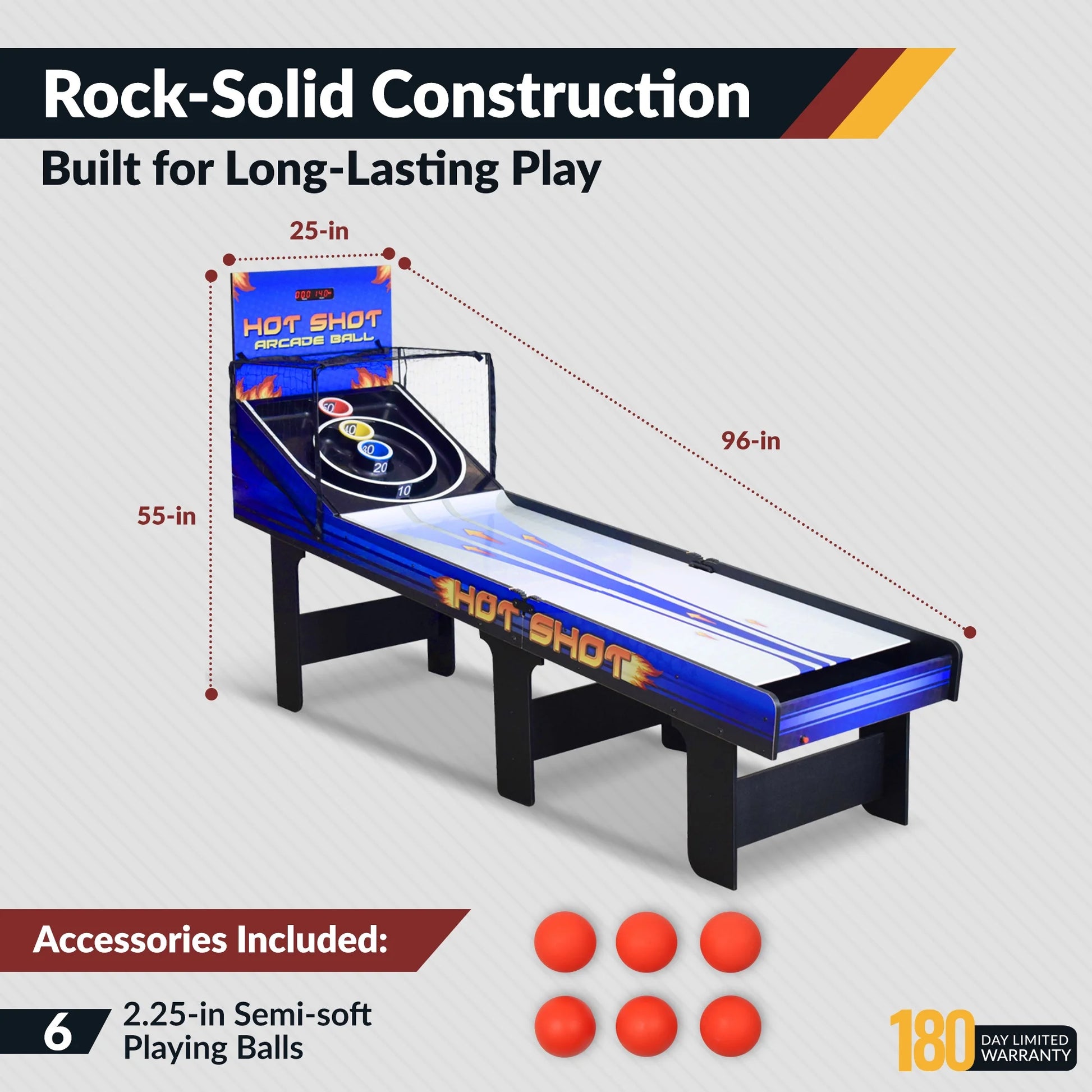Hot Shot 8-Ft Arcade Ball Table