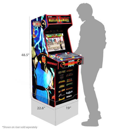 Mortal Kombat II Classic Arcade Machine – 4-Foot Stand-Up Cabinet with Official Artwork