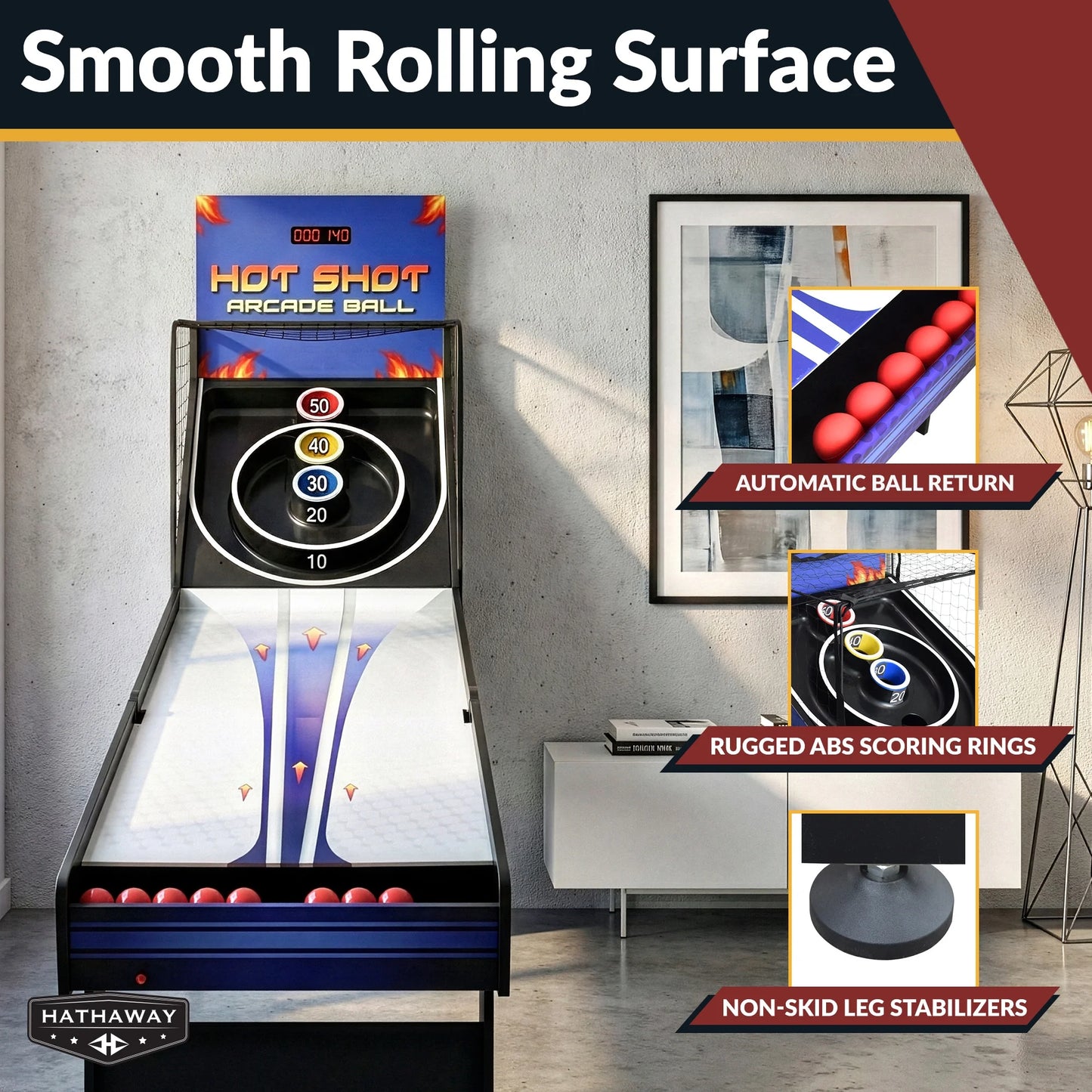 Hot Shot 8-Ft Arcade Ball Table