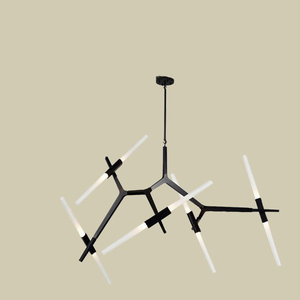 Contemporary Irregular LED Chandelier – Minimalist Ceiling Light for Living Room, Game Room & Entertainment Spaces