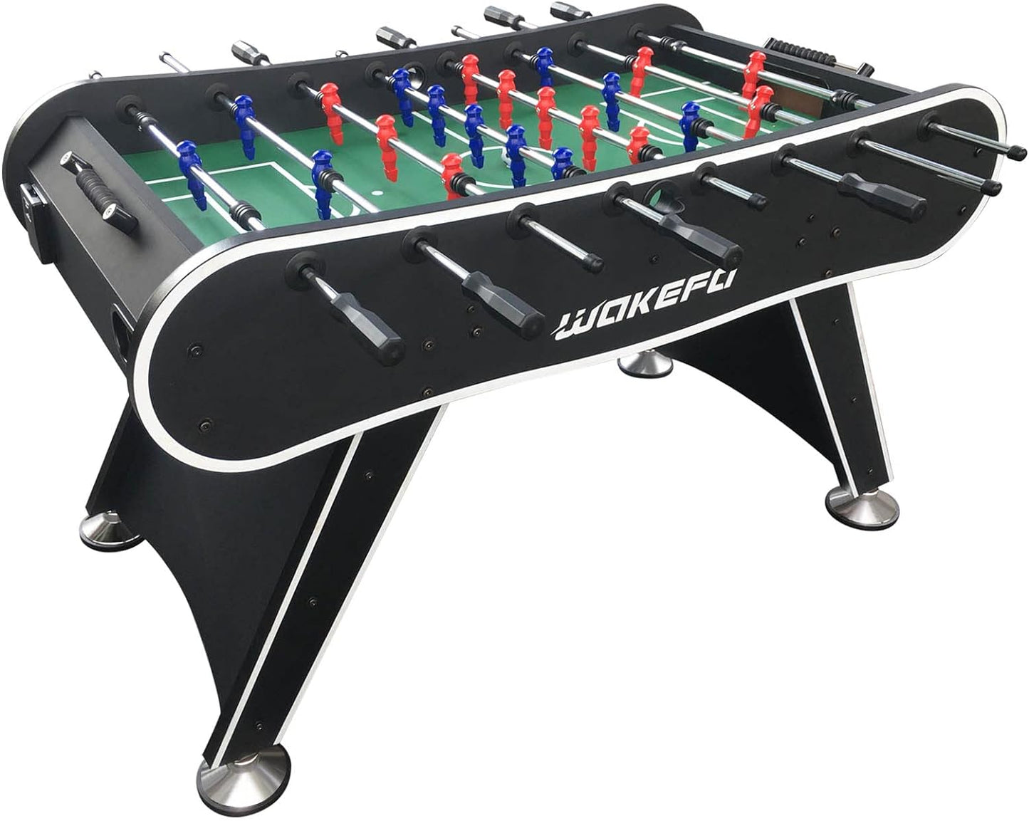 Competition-Size Foosball Table Soccer Arcade Game – Adult Table Soccer w/ 2 Foosballs & Dual Drink Holders