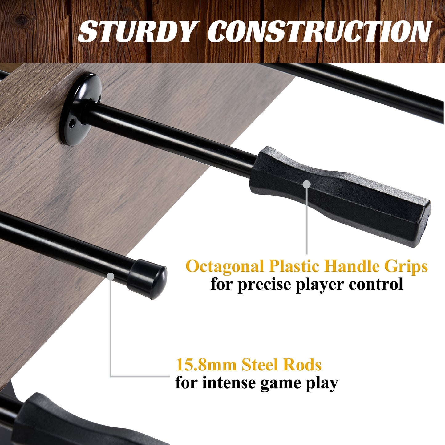 58” Coventry Foosball Table, Competition Size, Soccer, Accessories Included by