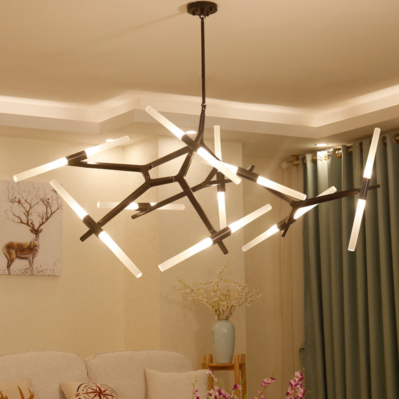 Contemporary Irregular LED Chandelier – Minimalist Ceiling Light for Living Room, Game Room & Entertainment Spaces