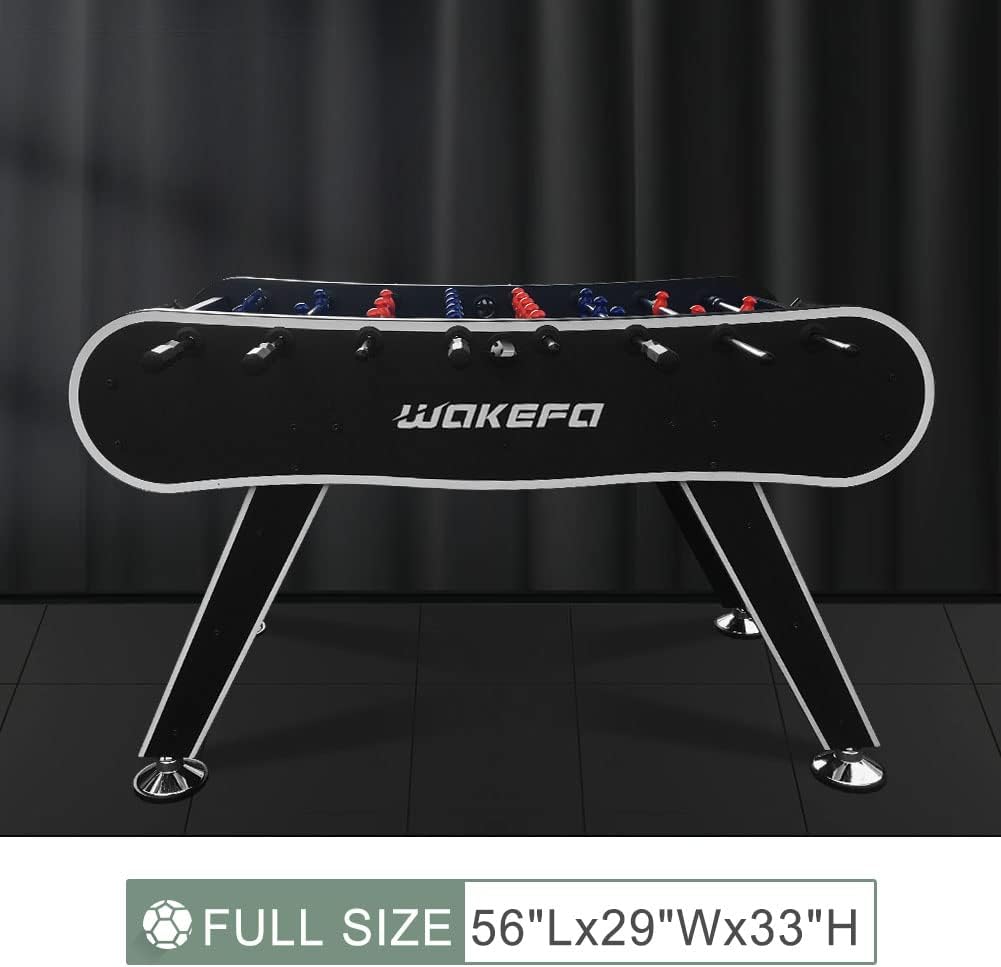 Competition-Size Foosball Table Soccer Arcade Game – Adult Table Soccer w/ 2 Foosballs & Dual Drink Holders