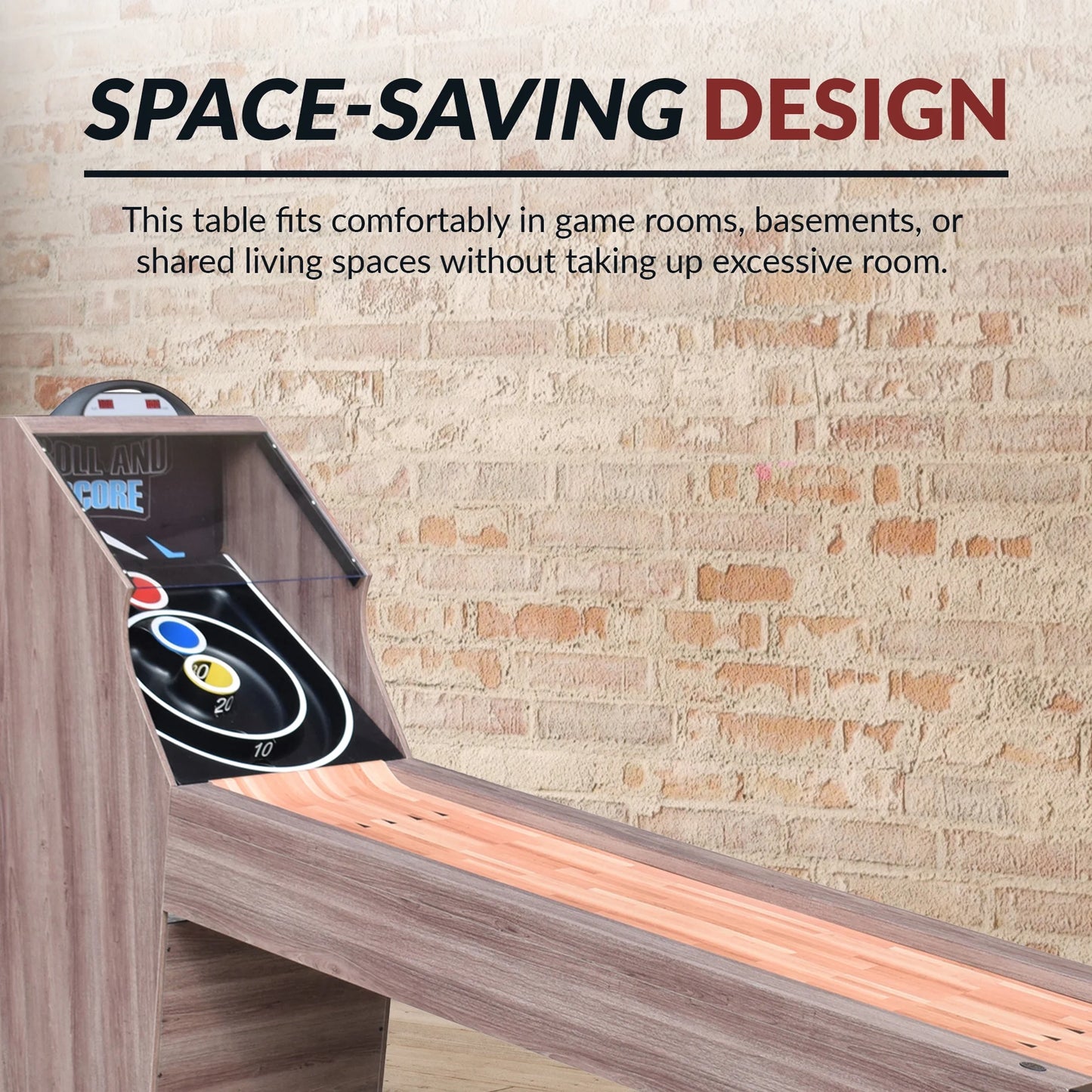 Shooting Star 9-Foot Roll Hop and Score Arcade Game Table