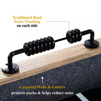 Barrington Wentworth 9′ Shuffleboard Table – Modern Industrial Home Game Room Table