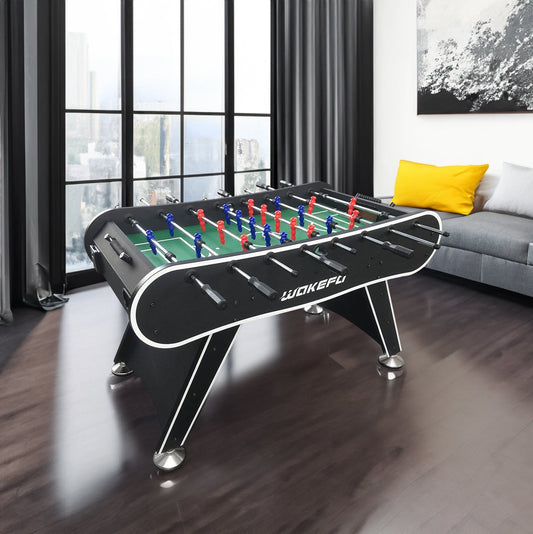 Competition-Size Foosball Table Soccer Arcade Game – Adult Table Soccer w/ 2 Foosballs & Dual Drink Holders