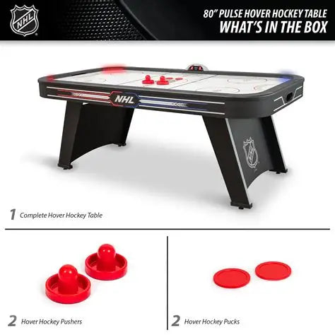 Pulse 80-Inch LED Air Hockey Table – Electronic Scoreboard & High-Output Power Corners