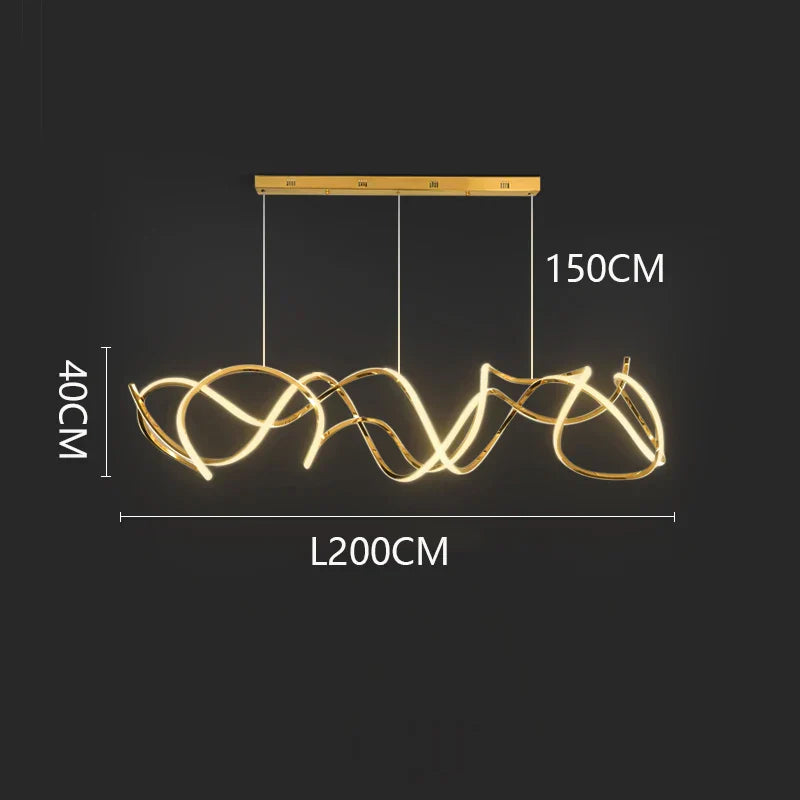 Squiggle Pendant Light DecorBites™ LED Pendant Chandeliers for Game Tables