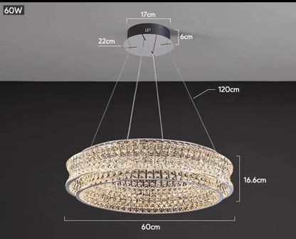 DecorBites™ K9 Crystal Luxury Chandelier for Game Tables