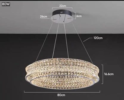 DecorBites™ K9 Crystal Luxury Chandelier for Game Tables