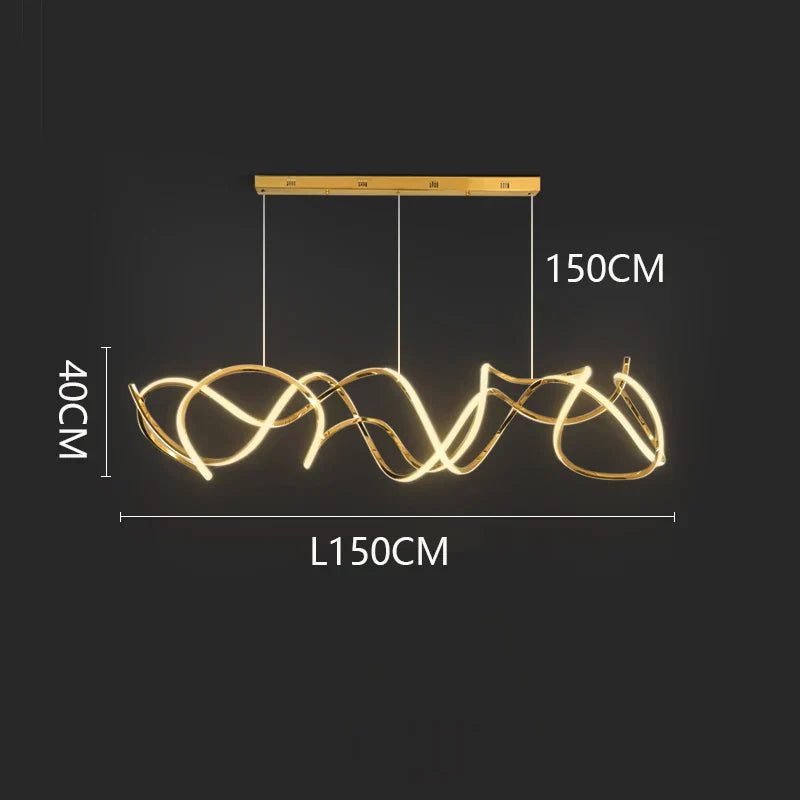 Squiggle Pendant Light DecorBites™ LED Pendant Chandeliers for Game Tables