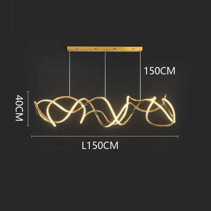 Squiggle Pendant Light DecorBites™ LED Pendant Chandeliers for Game Tables