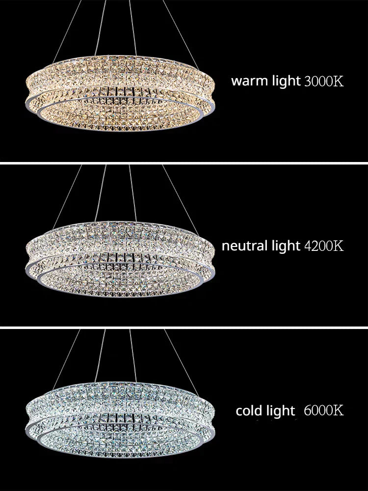 DecorBites™ K9 Crystal Luxury Chandelier for Game Tables
