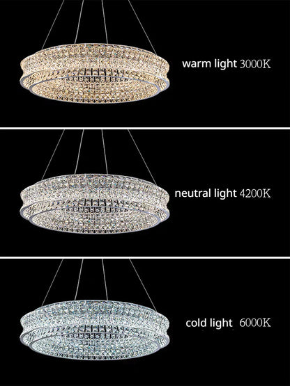 DecorBites™ K9 Crystal Luxury Chandelier for Game Tables
