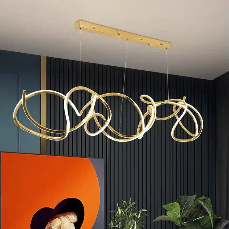 Squiggle Pendant Light DecorBites™ LED Pendant Chandeliers for Game Tables