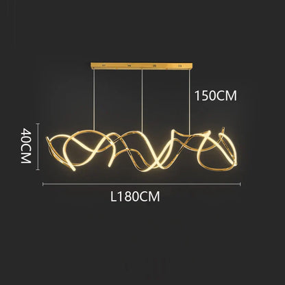 Squiggle Pendant Light DecorBites™ LED Pendant Chandeliers for Game Tables