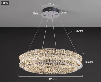 DecorBites™ K9 Crystal Luxury Chandelier for Game Tables