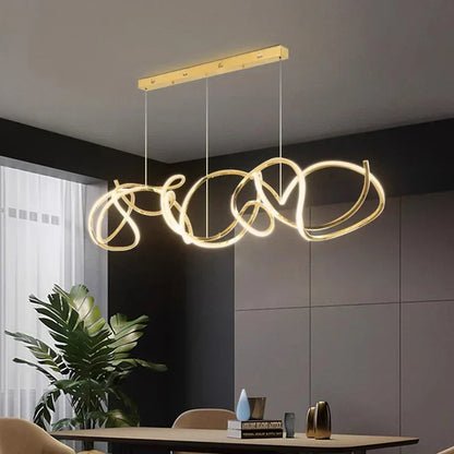 Squiggle Pendant Light DecorBites™ LED Pendant Chandeliers for Game Tables