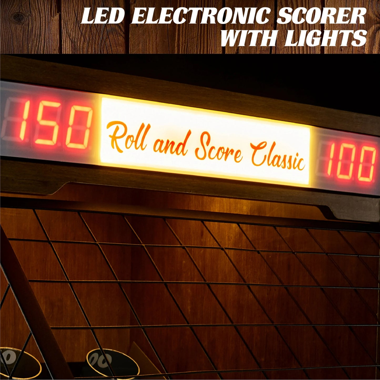 Coventry Collection 10′ Roll and Score Game – Classic Arcade Table with LED Electronic Scorer