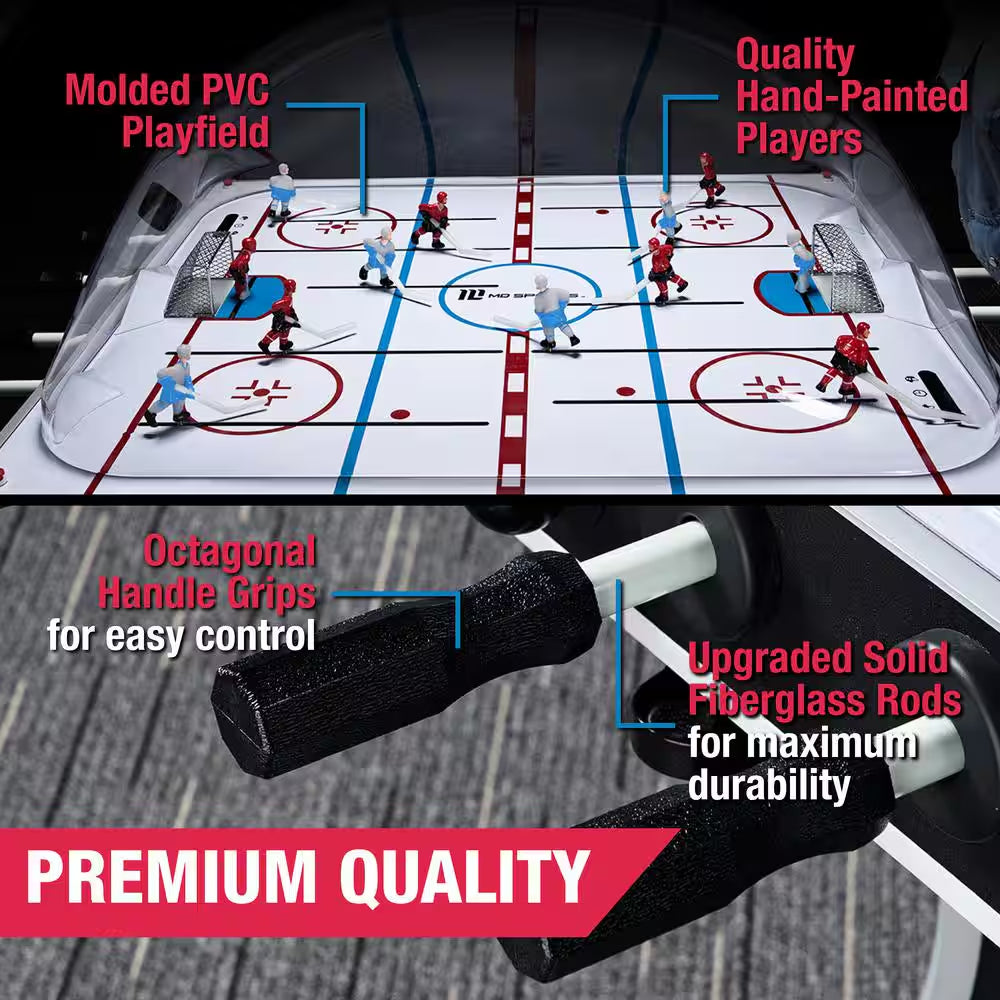 42 In. Dome Hockey Table Game with Electronic Scorer Bubble Hockey