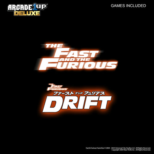 Fast & Furious 5FT Deluxe Home Arcade Game – Full-Size Stand-Up Cabinet, 17” LCD Monitor, 2 Classic Racing Titles