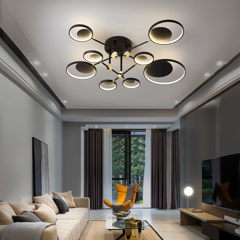 Modern LED Molecular Ceiling Light – Nordic Flush Mount Fixture for Living Room, Game Room & Contemporary Interiors