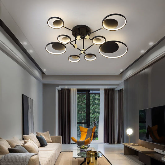 Modern LED Molecular Ceiling Light – Nordic Flush Mount Fixture for Living Room, Game Room & Contemporary Interiors