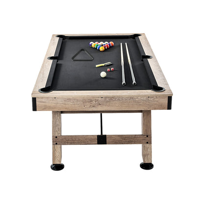 Uimoso 7Ft Billiards Table Pool Table Set Black Cloth for Family Game Room