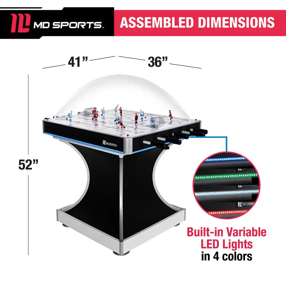 42 In. Dome Hockey Table Game with Electronic Scorer Bubble Hockey
