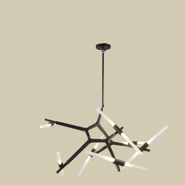 Contemporary Irregular LED Chandelier – Minimalist Ceiling Light for Living Room, Game Room & Entertainment Spaces