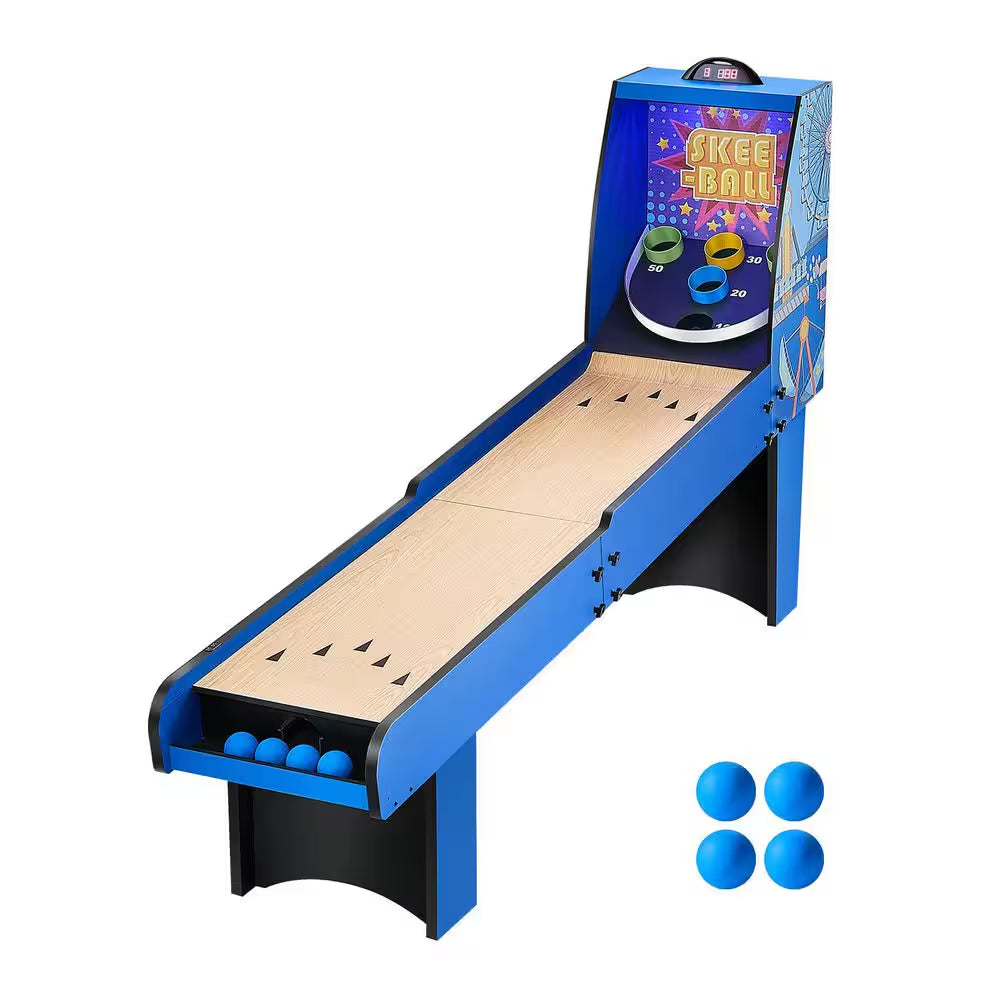 8 Ft. Roll and Score Classic Arcade Game Table, Ball Arcade Machine Indoor with Electronic Scorer, Sound, Automatic