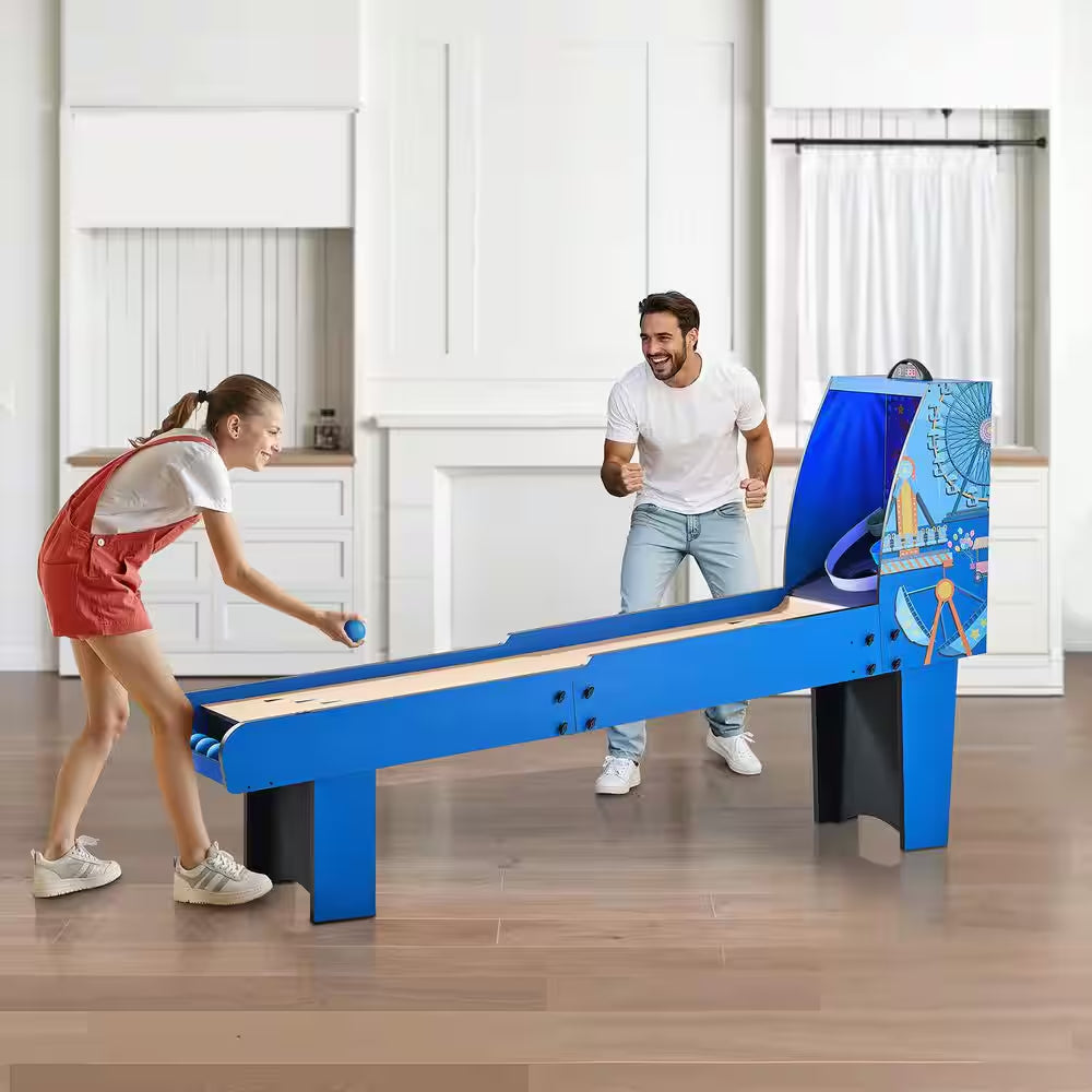 8 Ft. Roll and Score Classic Arcade Game Table, Ball Arcade Machine Indoor with Electronic Scorer, Sound, Automatic