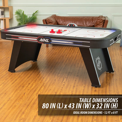 Pulse 80-Inch LED Air Hockey Table – Electronic Scoreboard & High-Output Power Corners