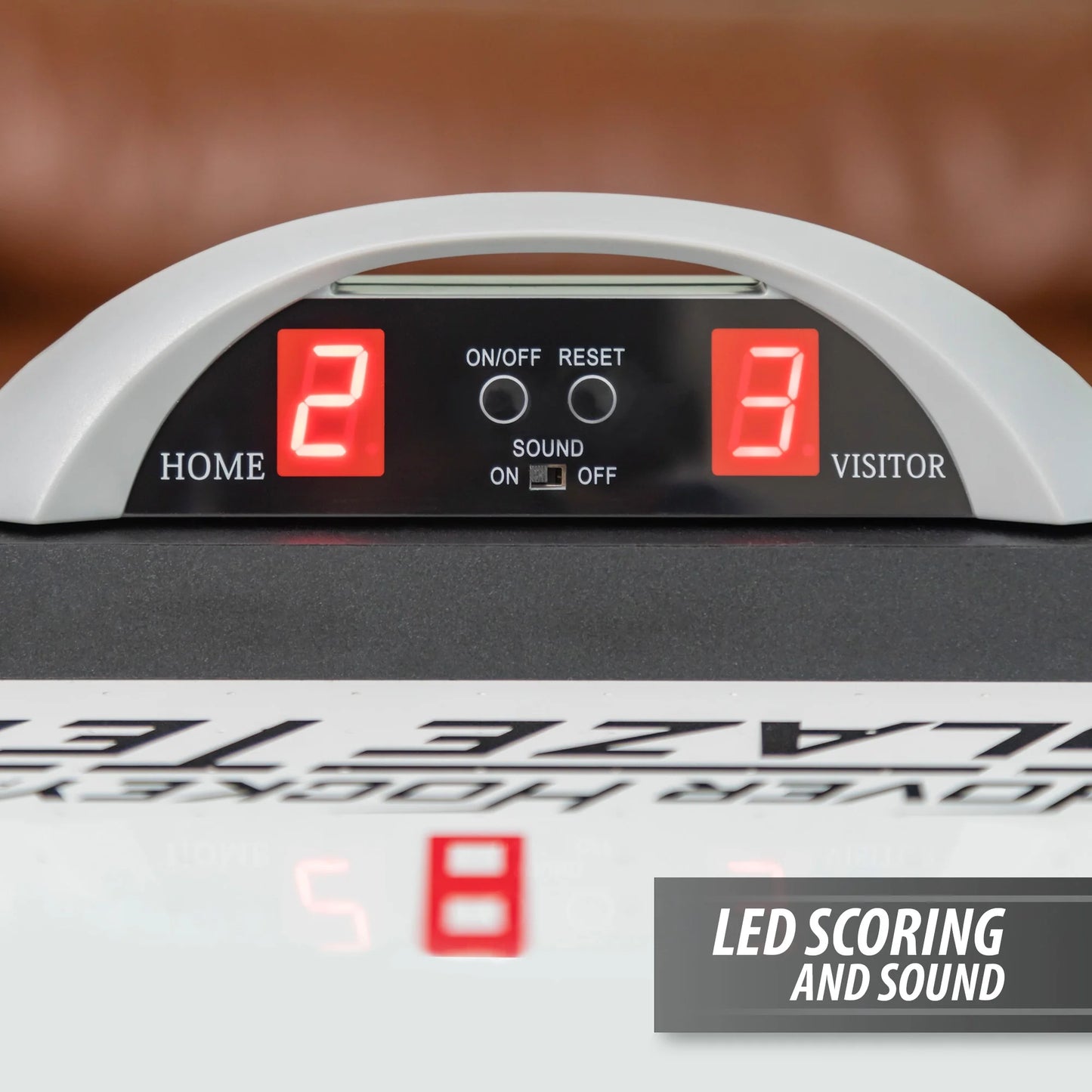 Pulse 80-Inch LED Air Hockey Table – Electronic Scoreboard & High-Output Power Corners