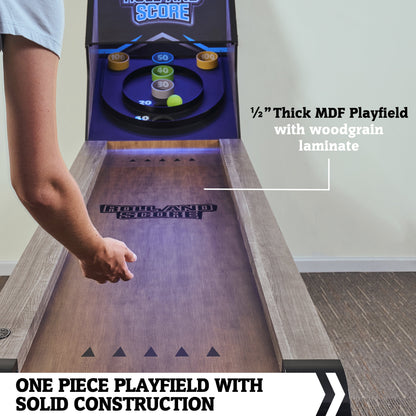 9 Ft. Roll and Score Game with LED Lights and Electronic Scorer, Gray by