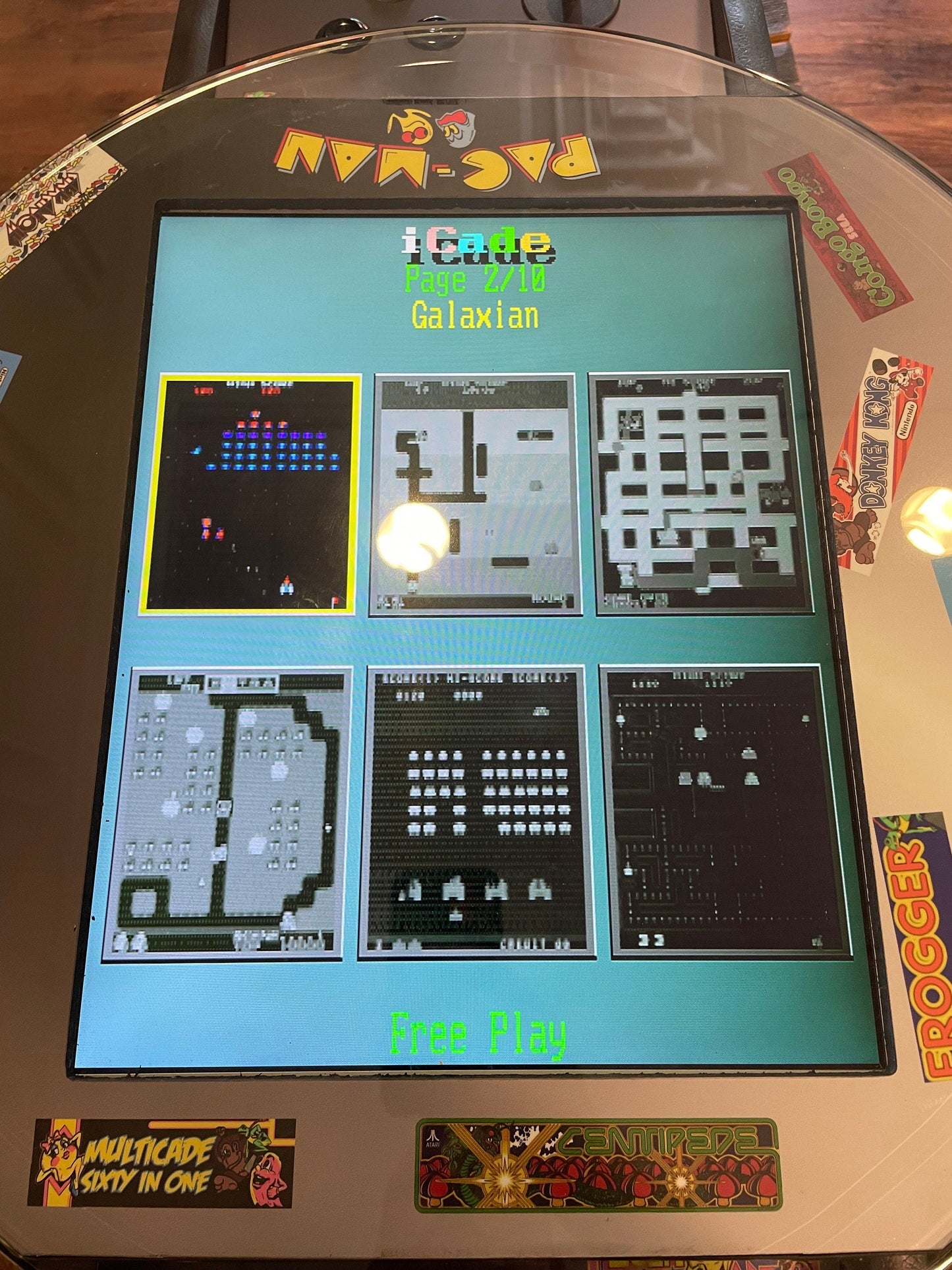 Bourbon Barrel Arcade Table - 60 Retro 8-bit Games Included